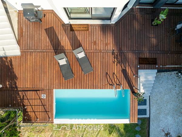 Maison contemporaine rénovée en bord de Seine avec accès et ponton privatifs