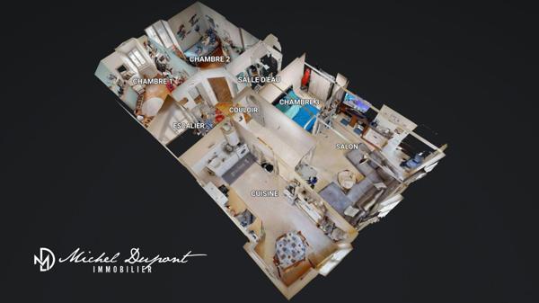 Appartement de 83 m² avec surface commerciale vitrée