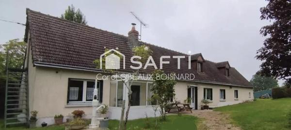 Longère 5 chambres et bureau avec double garage et terrain