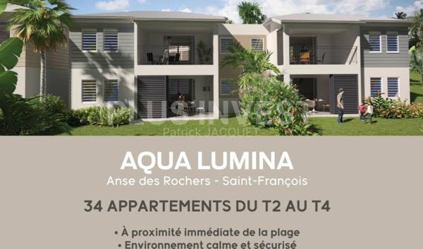 Appartements neufs avec jardin Anse des Rochers du T2 au T4 - Proximité plages immédiate - Eligible Crédits d'impôts