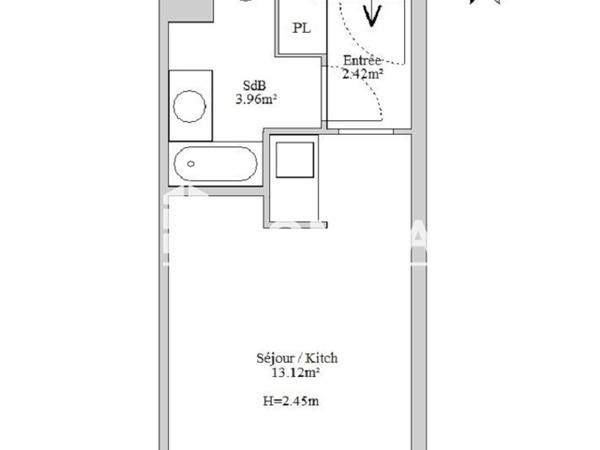 Location Studio meublé 19.5 m² - 34 AVENUE KENNEDY Mulhouse 68100