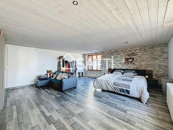 Maison spacieuse avec cour extérieure, garage, cave et combles aménageables