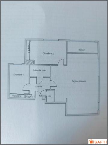 Appartement T3 de 66 M2 avec balcon - sans travaux - en angle (Garage en plus) -