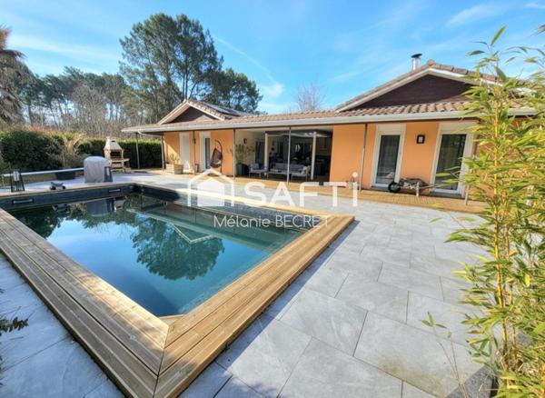 Maison à Marcheprime avec un grand terrain et piscine au calme
