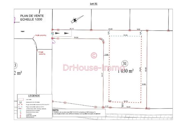 Terrain à vendre de 1 029 m²