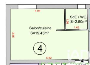 Studio à vendre 21,93 m² Ollainville