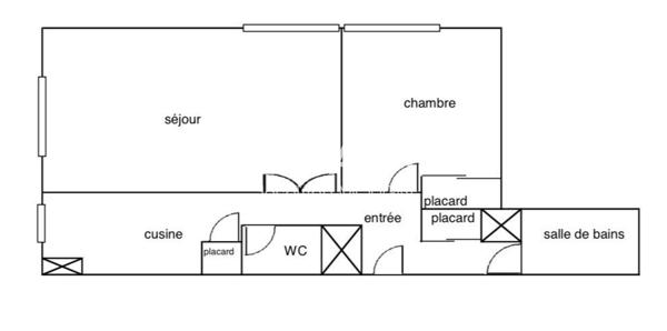 Vallée des vignes, appartement T2 avec place de stationnement en sous-sol.