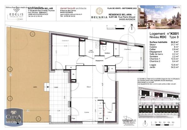 Appartement à louer 3 pièces 64.9m² Avignon (84000)