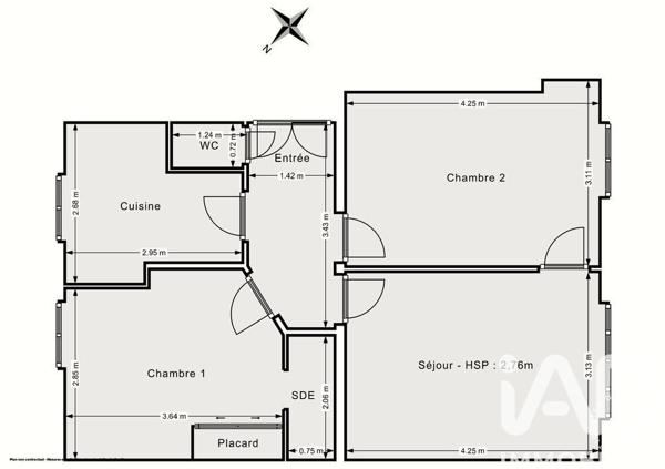 Appartement à vendre 3 pièces 51,05 m² Paris 11