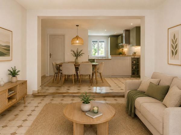 Maison à vendre à Angers 4 chambres et un bureau avec garage, proche ligne de tramway, écoles et commodités.