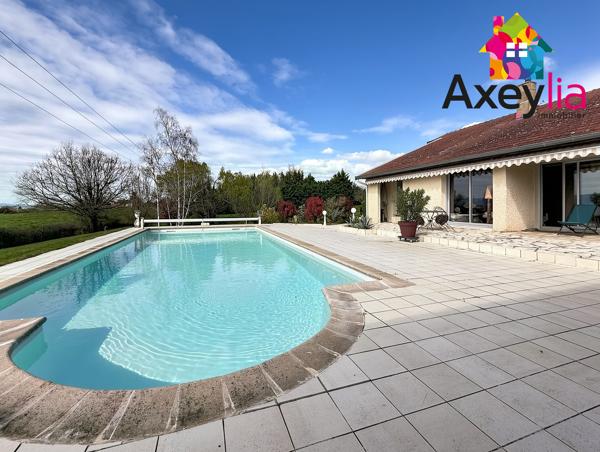 Notre-Dame-de-Boisset (42120) A VENDRE - NOTRE-DE-BOISSET - MAISON AVEC 4 CHAMBRES, GARAGE DOUBLE, GRAND TERRAIN, PISCINE ET VUE EXCEPTIONNE