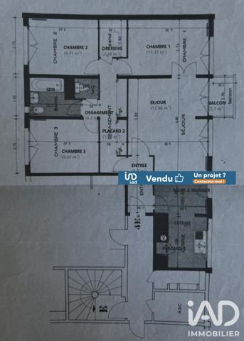 Appartement à vendre 3 pièces 77 m² Pantin