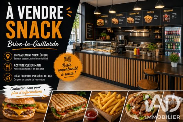 Restauration rapide à vendre 40 m² Brive-la-Gaillarde