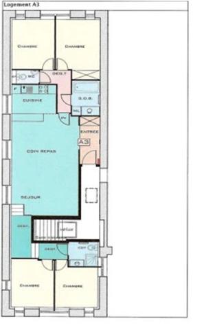 Dpt Moselle (57), à louer ZIMMING appartement 96,50 m², 4 chambres , garage et cave