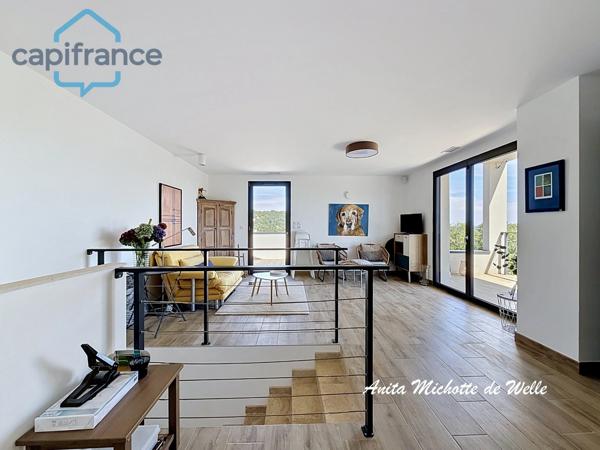 À vendre : maison  de 105 m² avec vue imprenable sur la vallée d'Anduze , terrain env.1096m2