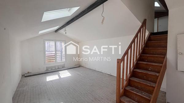 BORDEAUX BASTIDE - DUPLEX A RENOVER AVEC TERRASSE - BEAUX VOLUMES ET FORT POTENTIEL