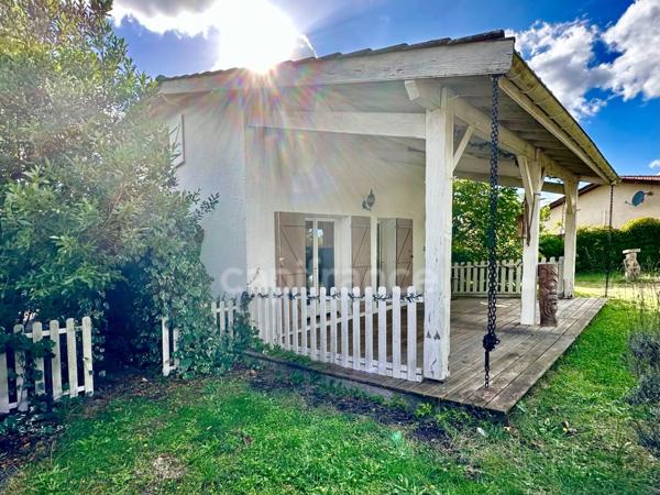 ANDERNOS LES BAINS(33)-VILLA 104m²-4 pièces avec grande mezzanine de 19m²-2 terrasses couvertes-garage.