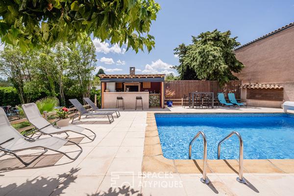 Propriété avec Piscine et Terrain Arboré – Un Écrin Atypique proche de Narbonne