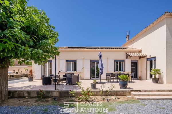 Propriété avec Piscine et Terrain Arboré – Un Écrin Atypique proche de Narbonne