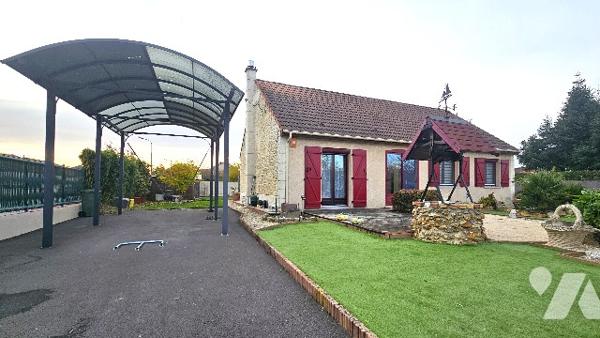 Maison T4 de plain-pied, jardin, sous-sol, garage à JALONS (51)