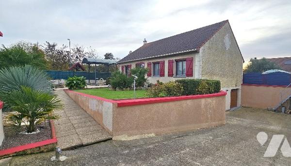 Maison T4 de plain-pied, jardin, sous-sol, garage à JALONS (51)