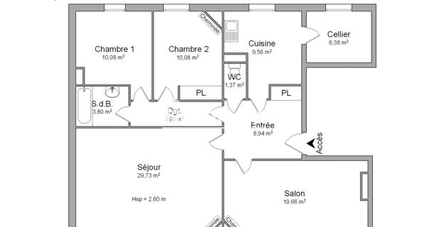 Location Appartement 4 pièces 103.5 m² - Orléans 45100