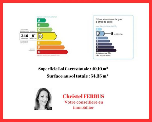 93370 MONTFERMEIL - Secteur Mairie -Maison 2 pièces 54,34 m² -1 Chambre -Terrasse- Stationnement 1cave -