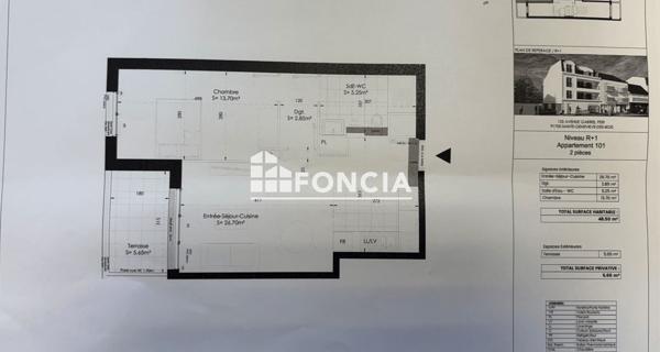 À vendre Appartement 2 pièces 48.05 m² - Sainte-geneviève-des-bois 91700