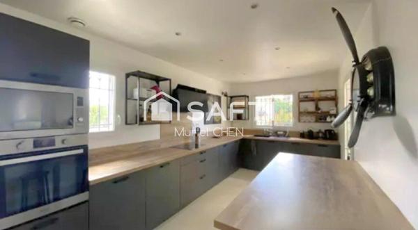 AUBORD, villa 157 m2, terrain arboré piscine