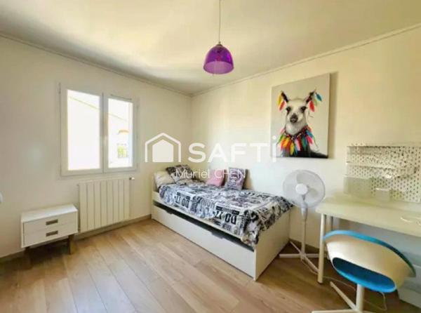 AUBORD, villa 157 m2, terrain arboré piscine