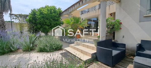 AUBORD, villa 157 m2, terrain arboré piscine