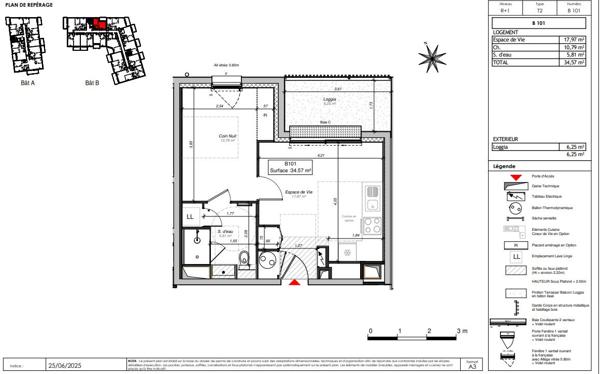 Appartement T2 à Saint Barthelemy D Anjou