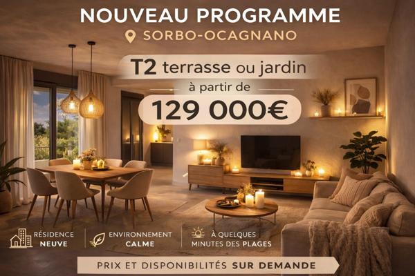 T2 neuf  avec jardin à 5 minutes des plages