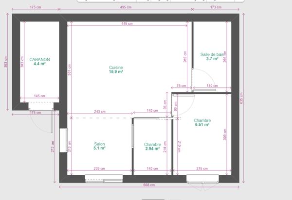 Maison 3 pièces - 34 m² Exclusivité efficity