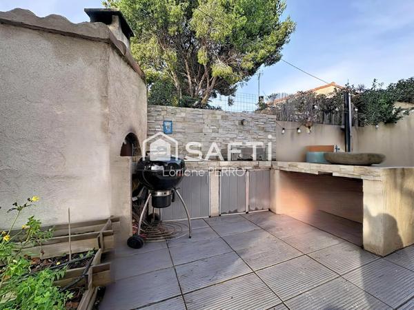 Vue Mer à Martigues , plage juste en face