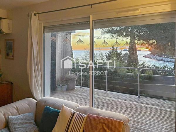 Vue Mer à Martigues , plage juste en face