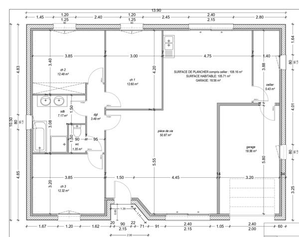 Maison 4 pièces - 106 m²