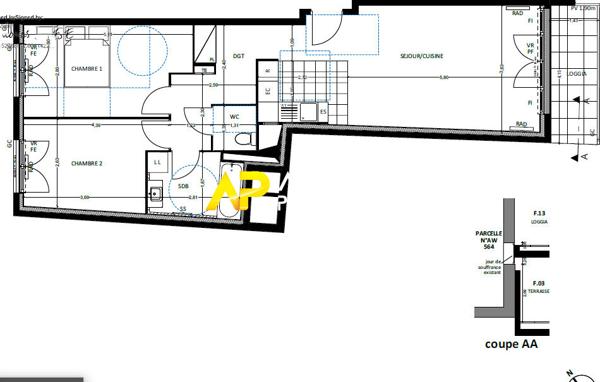 Sartrouville - Le Fresnay Vieux Pays - Appartement 3 pièces 68 m² €339 000 ** - Référence 9556