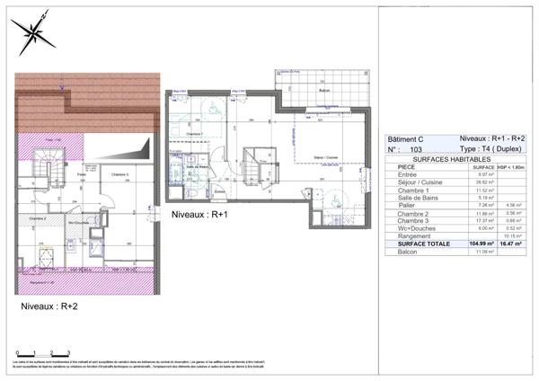 Duplex T5 117m2 à vendre - BRENTHONNE (74)
