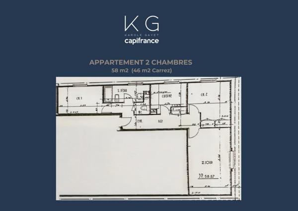 EXCLUSIVITE proche Deauville, à Tourgéville, plage et commerces à pieds appartement 2 chambres de 58 m² à vendre