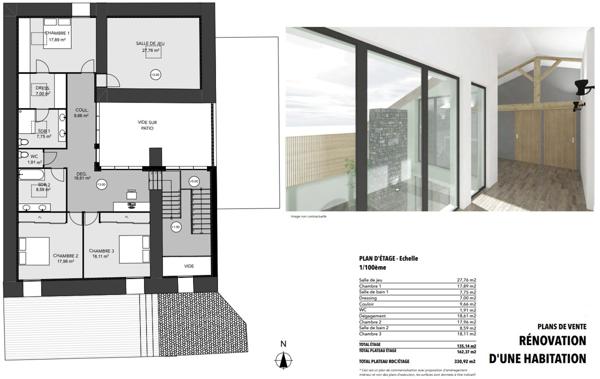 Corps de ferme à rénover sur un terrain de 1488 m² - A CHATELNEUF - à 10 minutes de MONTBRISON