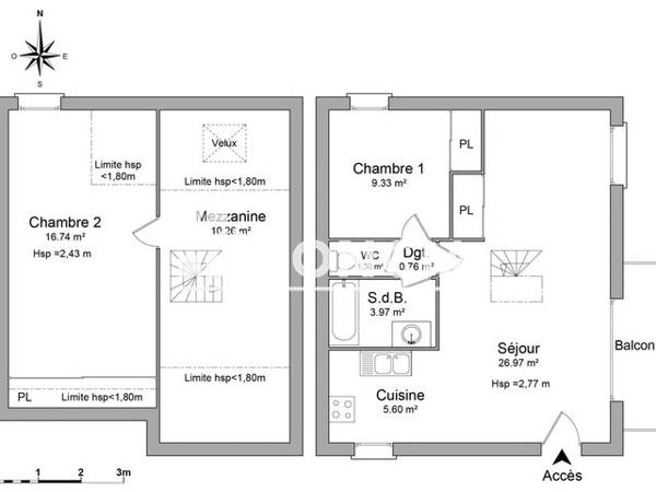 Location Appartement 3 pièces 74.93 m² - 73 A 93 AVENUE ELOI DUCOM Mont-de-marsan 40000