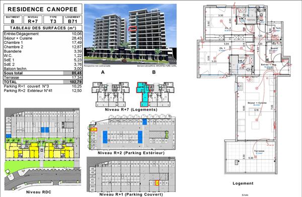 Achat appartement près de FORT DE FRANCE - 3 pièce(s) - 103 m² - 380 000 €