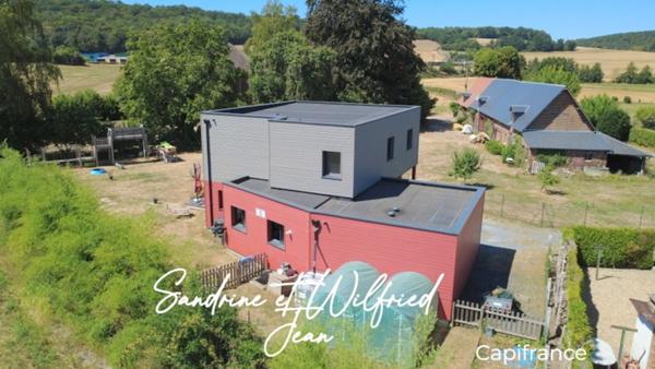 CHARLEVAL – Maison d'architecte 2018 | 155 m² | Suite parentale | DPE A/A | Garage 39 m² | Vue campagne