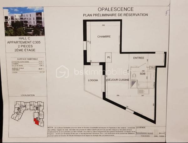 Appartement de 45,30 m²