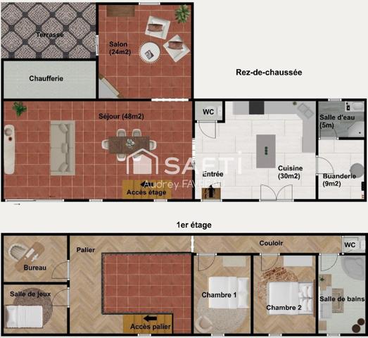 Authentique fermette en pierre, beaux volumes