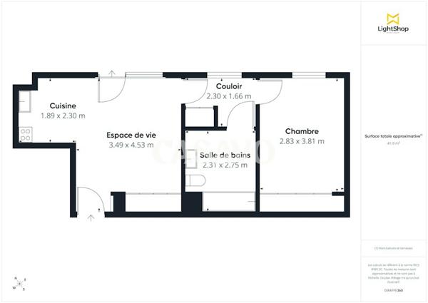 Vente Appartement 2 pièces de 42m² - 92600 Asnières-sur-Seine