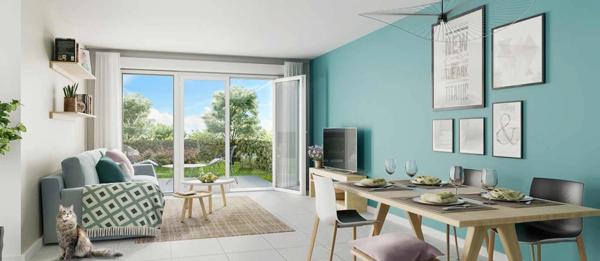 appartement à vendre 2 pièces ROISSY EN BRIE (77) 40m2 avec jardin et PK