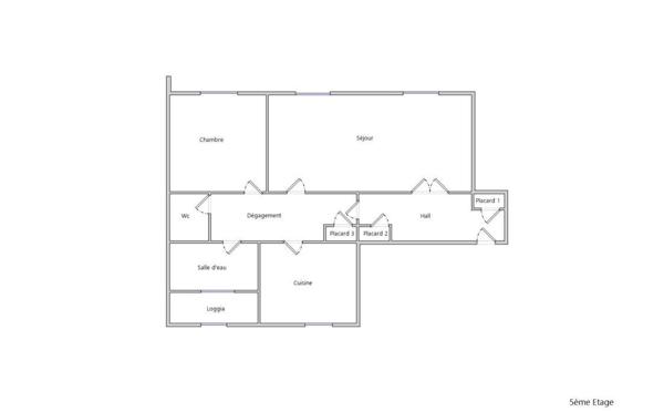HYPER CENTRE : CHARMANT APPARTEMENT T2 DE 56 M² AVEC BALCON AU DERNIER ÉTAGE