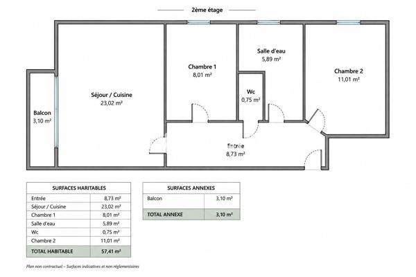 Appartement
         3 pièces
        - 59 m² 699 000 € *